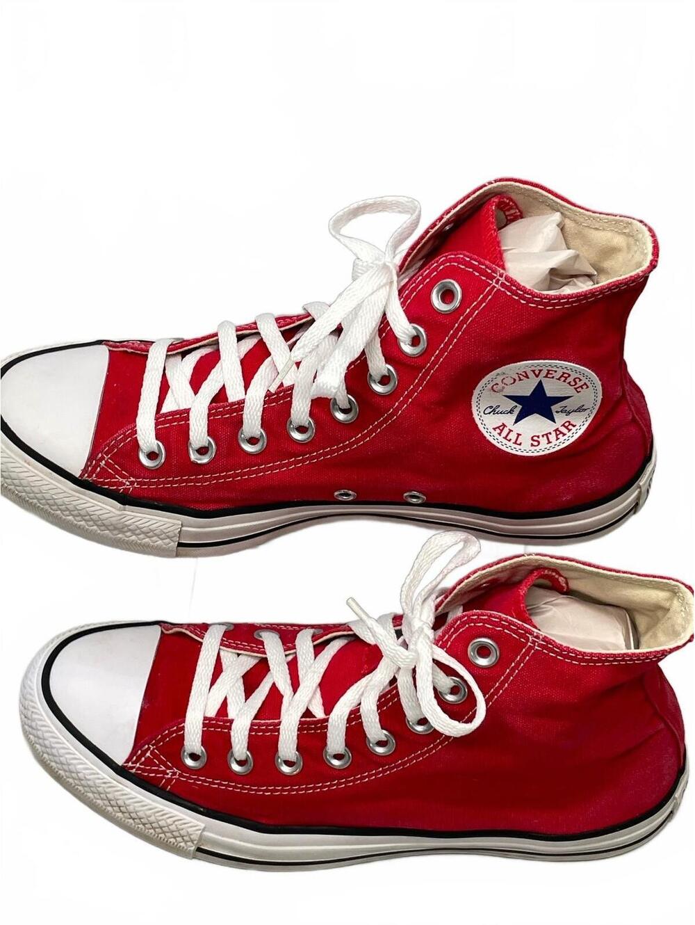 Converse Chuck Taylor All Star High Top Sneakers Red Unisex Size 7 Men / 9 Women - Picture 3 of 11